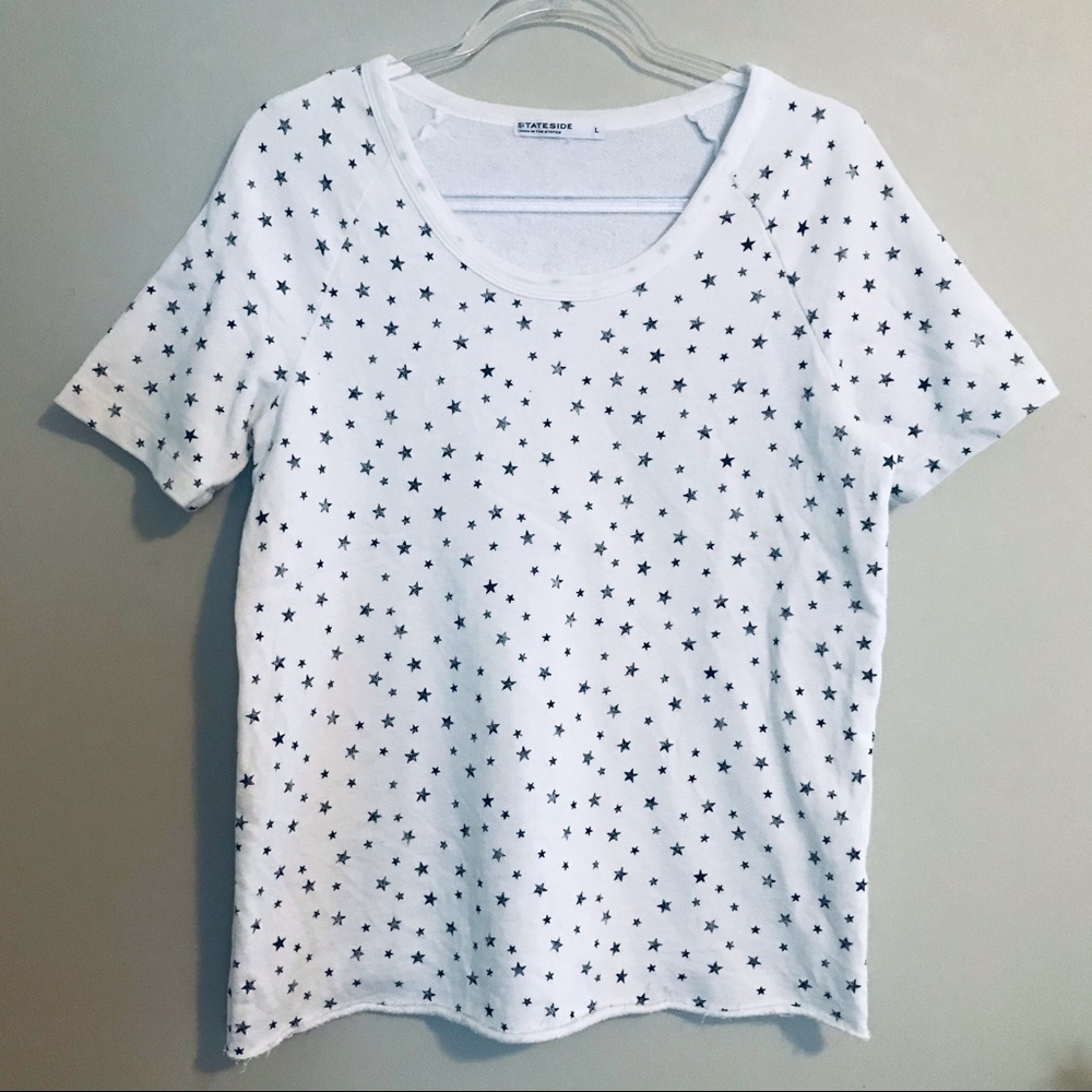 STATESIDE | Anthropologie | Lg | Stars | Short Sleeve